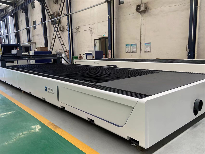 Industrial open type fiber laser cutting machine for steel plate