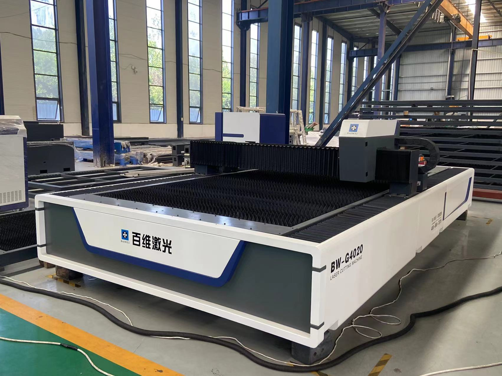 Full automatic open type fiber laser cutting machine for steel plate