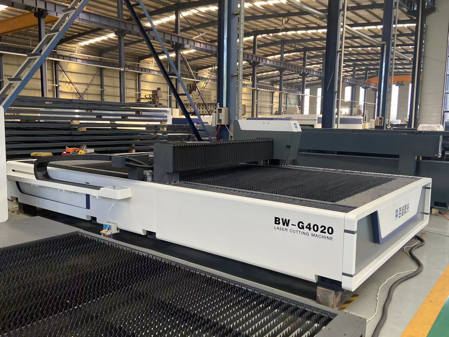 High-power open type fiber laser cutting machine for steel plate