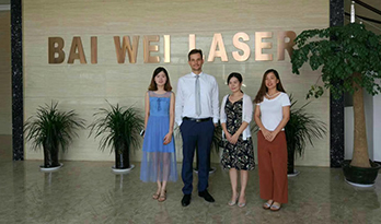 Customer from Croatia Visited Baiwei Laser